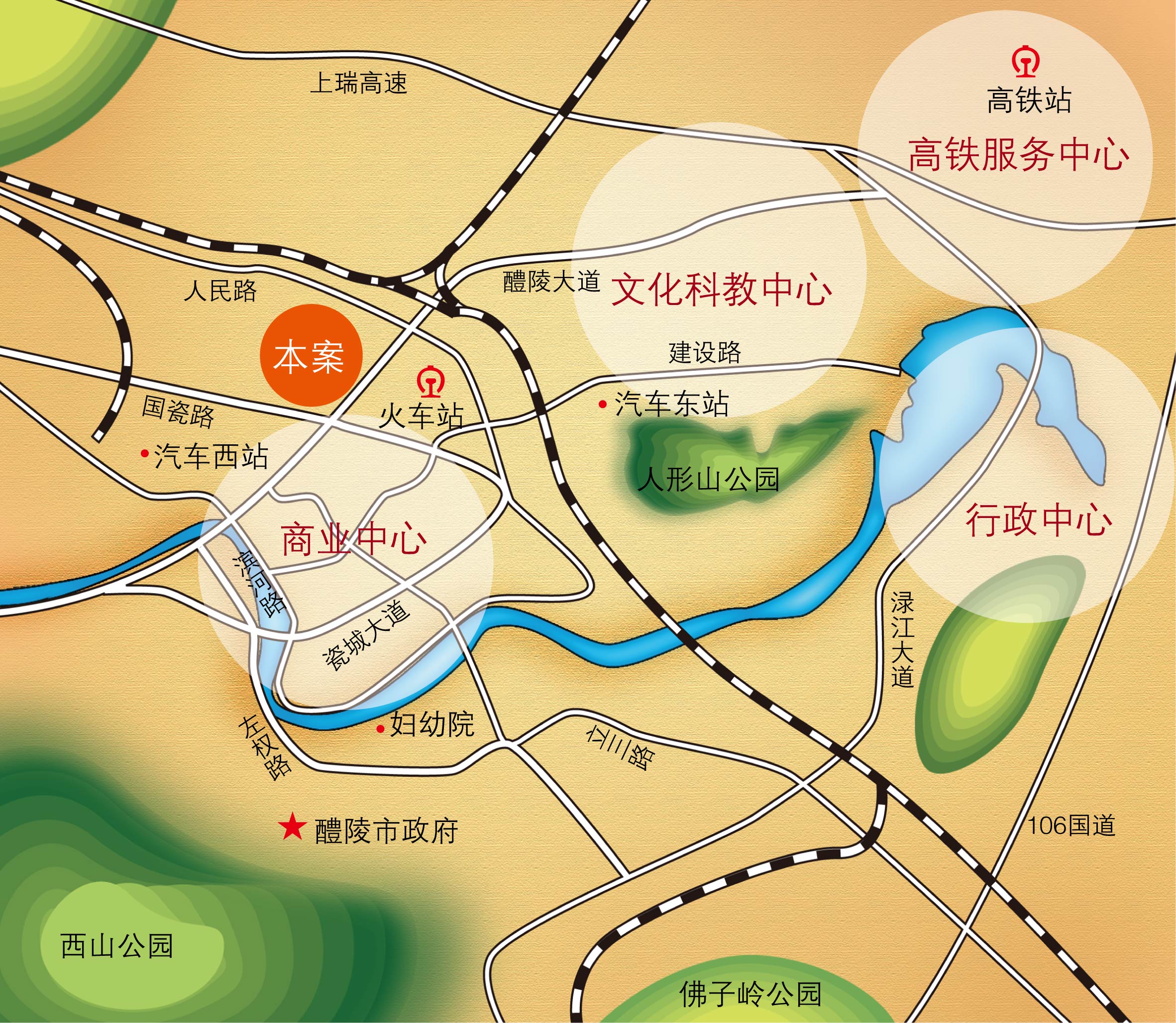 醴陵市城区地图图片
