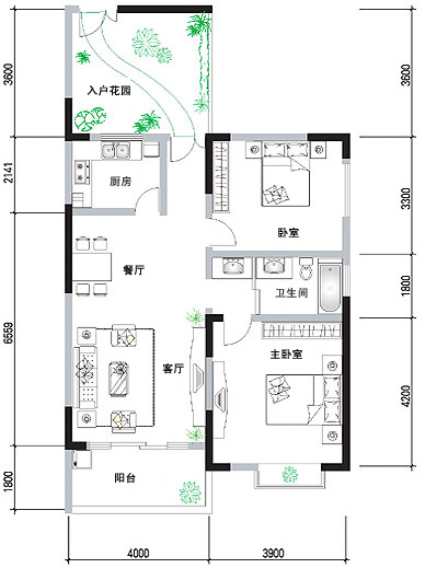 h 约98平方米